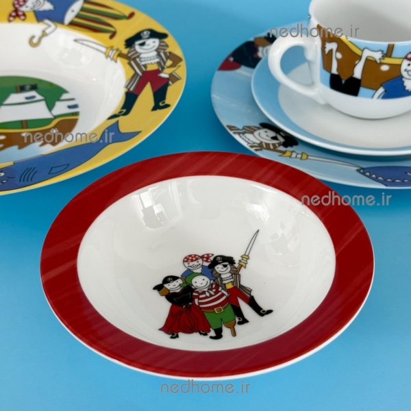 قیمت بشقاب غذاخوری کودکانه چینی زرین طرح دزد دریایی