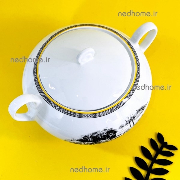 سوپ خوری چینی زرین طرح ویلیج درجه عالی طرح دار