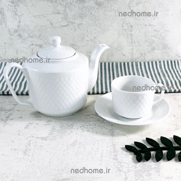 چای خوری سفید رادیانس چینی زرین