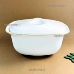 سوپ خوری تک چینی زرین طرح لب طلایی کواترو - درجه یک