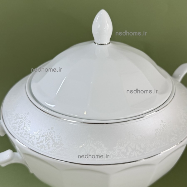 سوپ خوری دردار دسته دار چینی زرین طرح دلسا