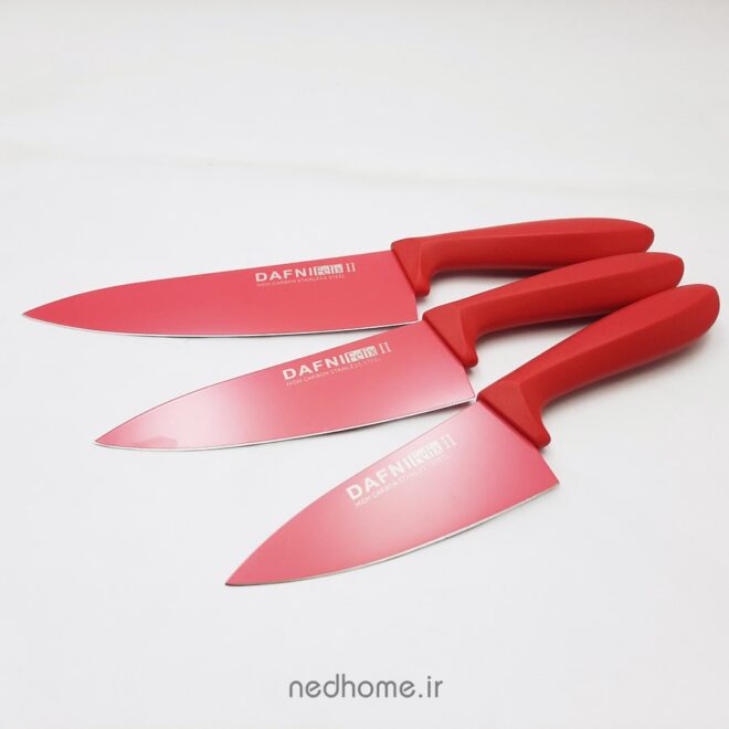 چاقو آشپزخانه تیغه کربن قرمز دافنی