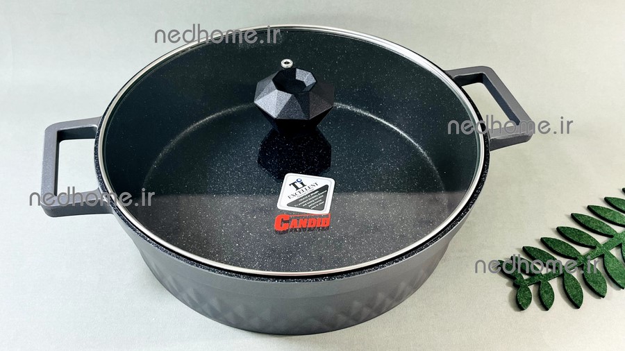 3563 (2) ماهیتابه نچسب دودسته تیتانیومی کاندید مدل اونیکس
