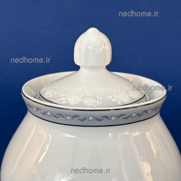 قندان کوچک چینی زرین طرح وایت رز شهرزاد درجه عالی