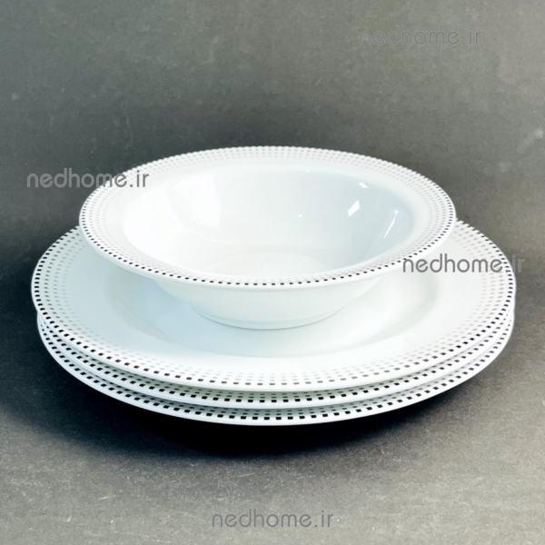 کاسه ماست خوری مون بلان مشکی ایتالیا اف چینی زرین درجه عالی