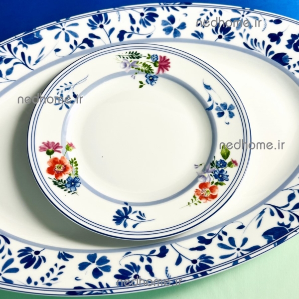 دیس پلو بیضی چینی زرین طرح گرانادا
