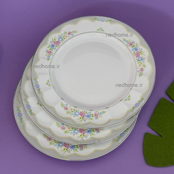 پلوخوری گرد گلاریس چینی زرین