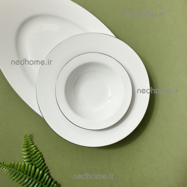 ماست خوری تک چینی زرین طرح سمن لب نقره ای ایتالیا اف فله ای – درجه یک - Image 4
