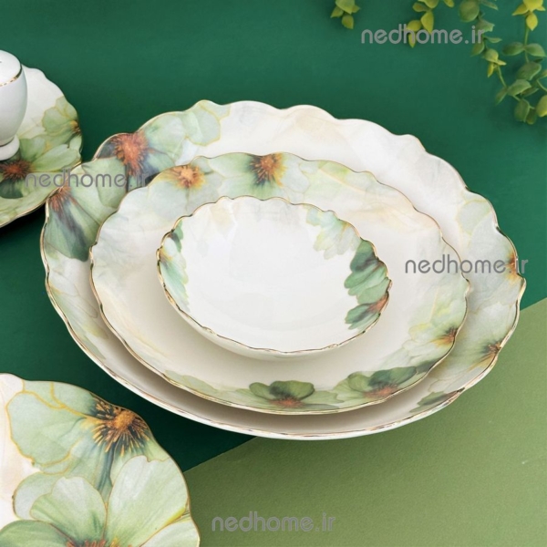 سرویس چینی گل دار