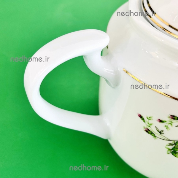 قوری چای بیدگل استوانه چینی زرین