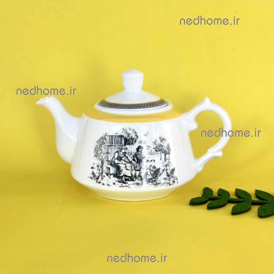 قوری لندنی ویلیج چینی زرین