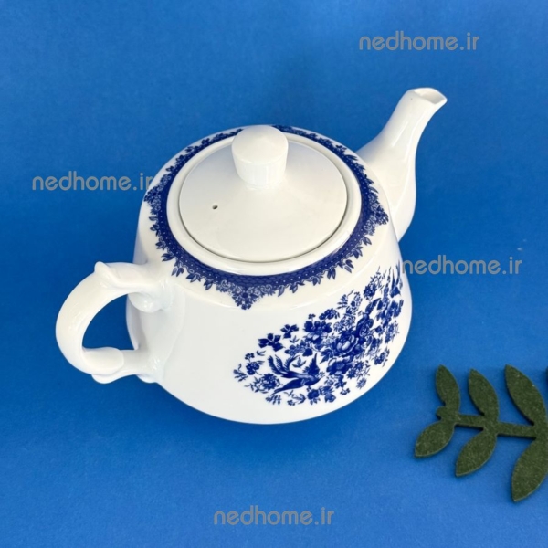 قوری چینی جدید زرین دو نفره طرح فلورانس