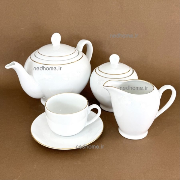 سرویس چای خوری چینی زرین طرح زرین ایتالیا اف