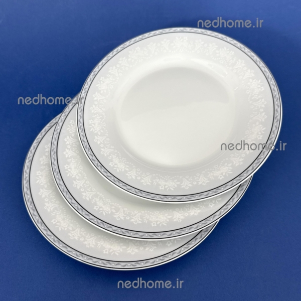 پیش دستی میوه خوری چینی زرین طرح وایت رز شهرزاد درجه عالی