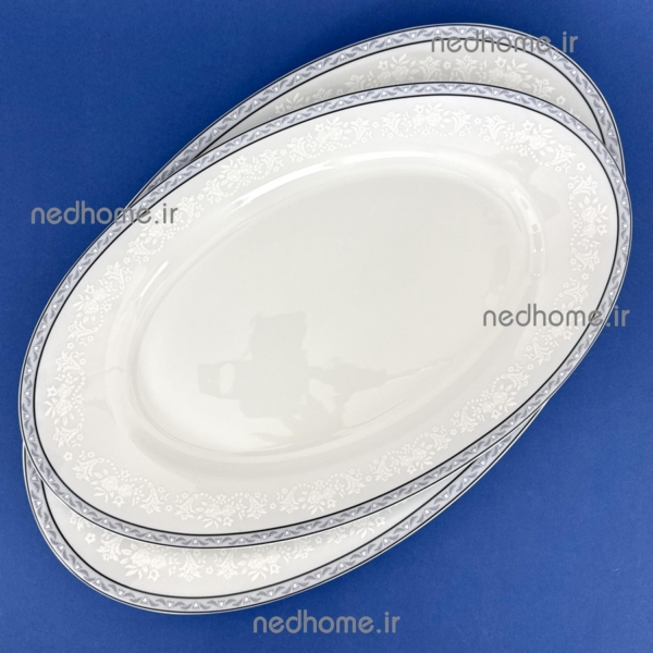 دیس مرغ خوری چینی زرین طرح وایت رز شهرزاد