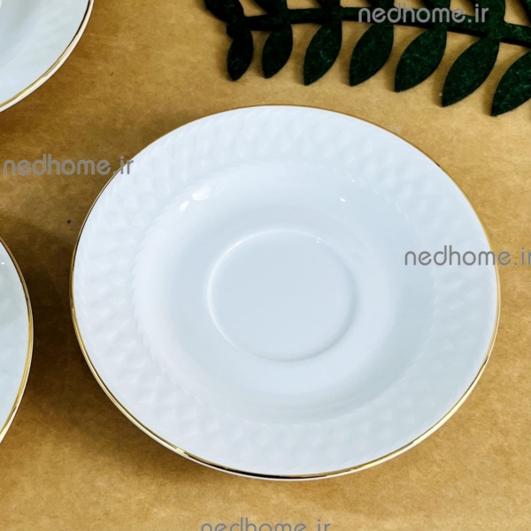 نعلبکی تخت چینی زرین طرح رادیانس طلایی