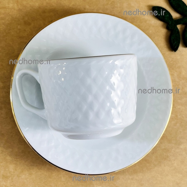 فنجان چینی لب طلایی چینی زرین قالب رادیانس