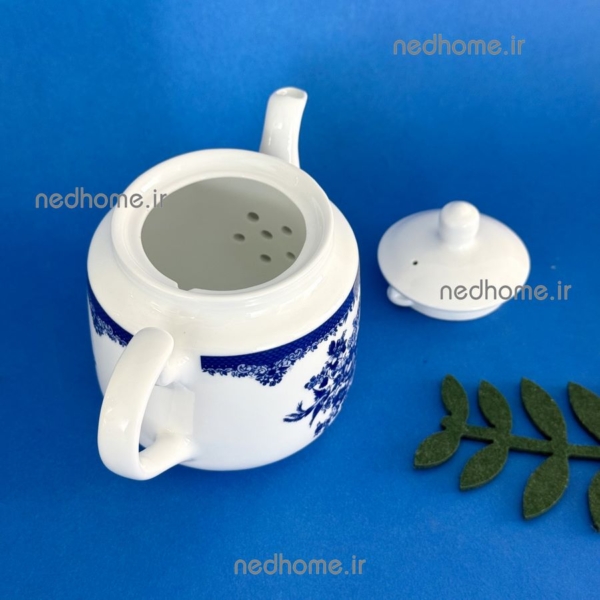 قوری چینی کوچک دونفره زرین طرح فلورانس استوانه ای درجه عالی