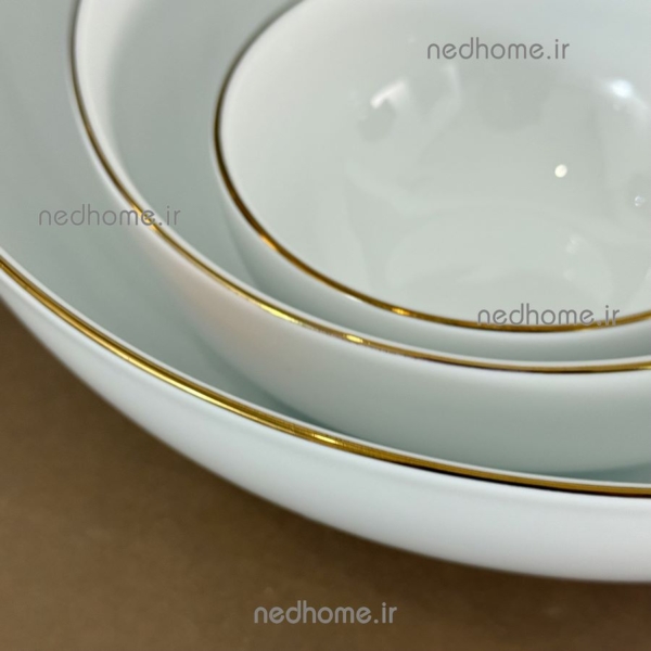 سرویس کاسه لب طلایی چینی زرین درجه عالی