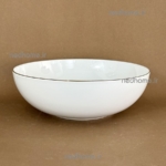 کاسه بزرگ سالاد لب طلایی چینی زرین - درجه یک