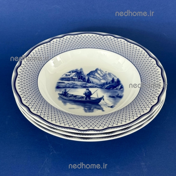 بشقاب خورش خوری گود چینی زرین طرح سن پترزبورگ