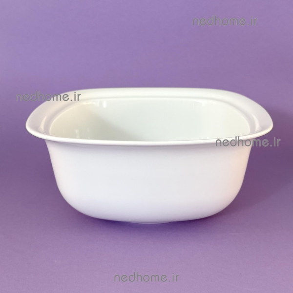 سوپ خوری بزرگ مربعی چینی زرین طرح ساده هتلی