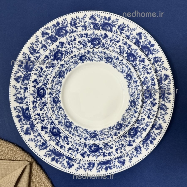 بشقاب شیرینی خوری تک چینی زرین طرح فلورنتیا نئوکلاسیک فله ای-16cm-درجه یک - Image 4
