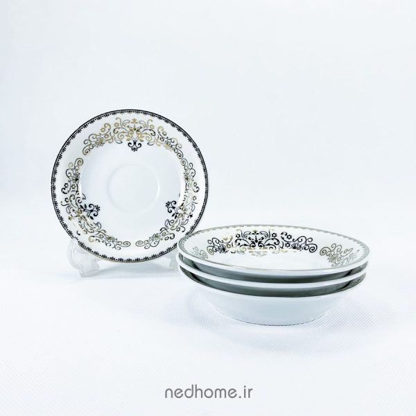 نعلبکی چینی تقدیس طرح بلانکو - کرم - Image 3