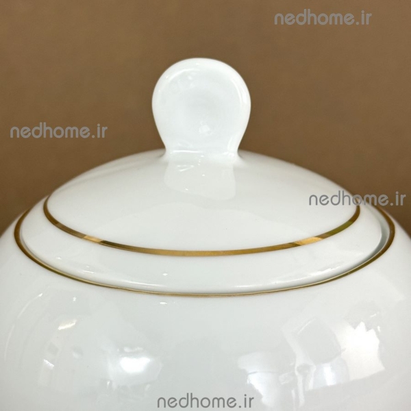 قندون ساده چینی لب طلا زرین