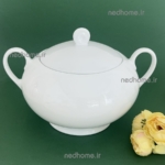 سوپ خوری تک چینی زرین طرح سفید ایتالیا اف فله ای - درجه یک