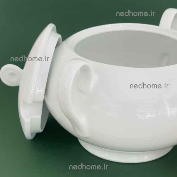 سوپ خوری تک چینی زرین طرح سفید ایتالیا اف فله ای – درجه یک - Image 3