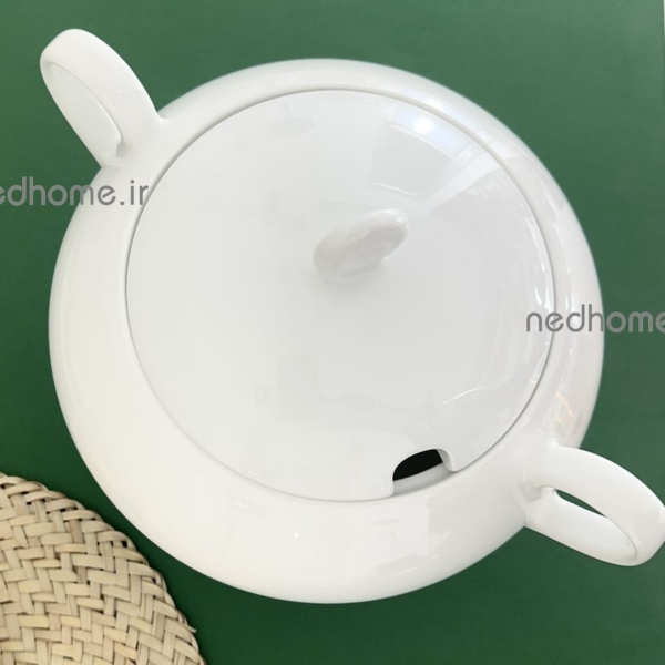 سوپ خوری تک چینی زرین طرح سفید ایتالیا اف فله ای – درجه یک - Image 5