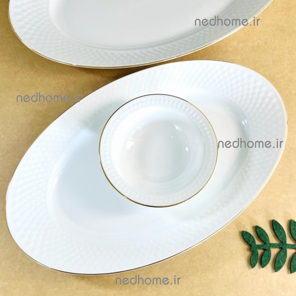 دیس بزرگ پلوخوری چینی زرین طرح زرین رادیانس