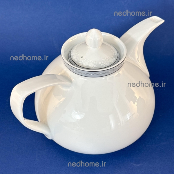 قوری چای خوری وایت رز چینی سفید زرین