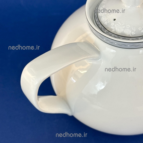 قوری سرو چینی زرین طرح ساده وایت رز