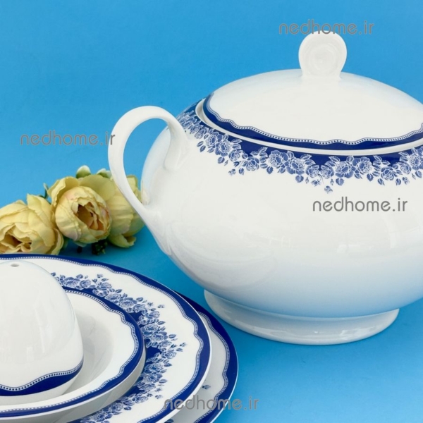 سوپ خوری بزرگ گل آبی
