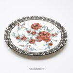بشقاب سرامیکی گل سرخ keramika
