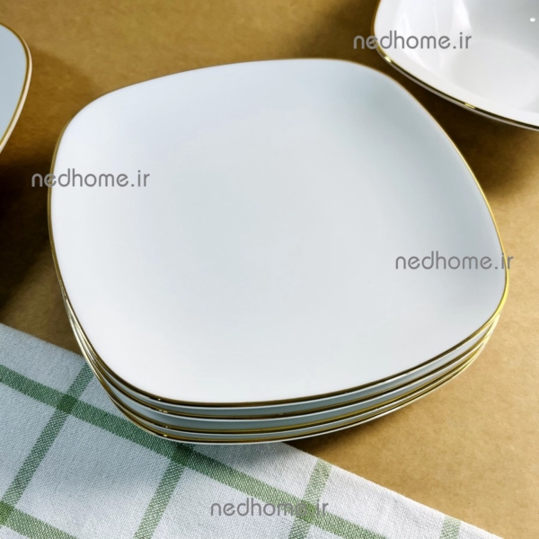 برنج خوری چینی ساده مربع چینی زرین