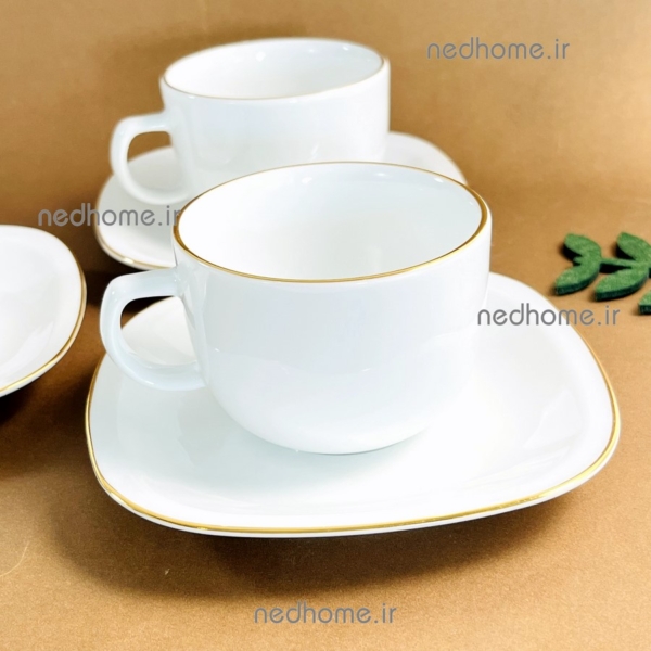 فنجان لبه طلایی چینی زرین قالب کواترو