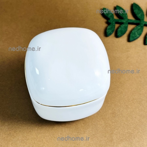 جاقندی چینی لبه طلایی زرین قالب مربع