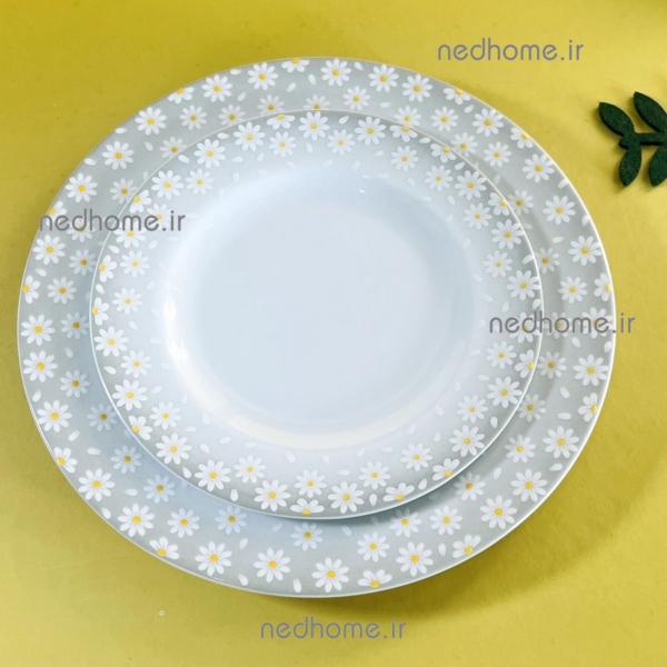 پلوخوری تک گل بابونه چینی زرین درجه عالی