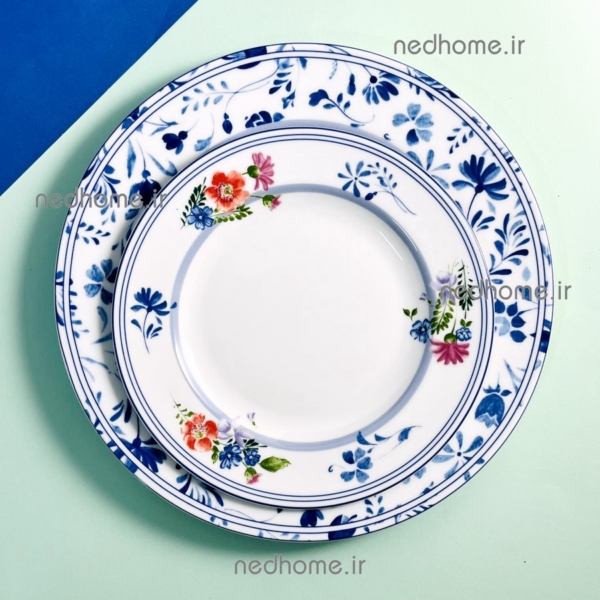 بشقاب برنج خوری گلدار چینی زرین درجه عالی