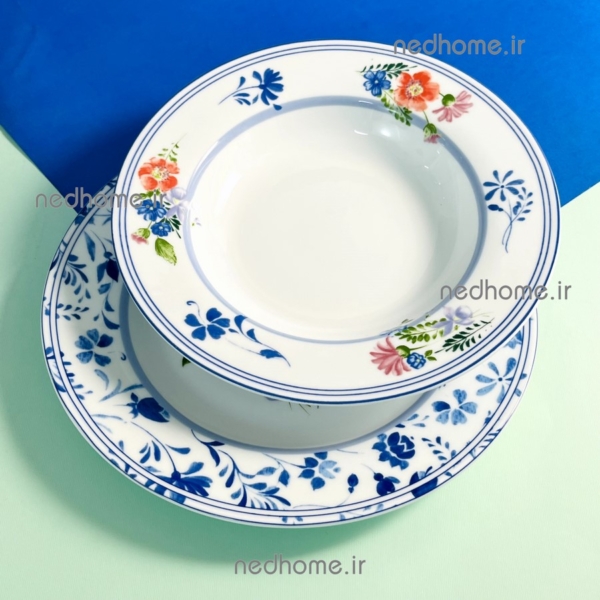 بشقاب غذاخوری چینی زرین طرح گرانادا