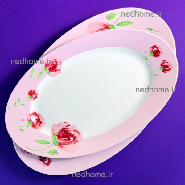 دیس پلوخوری پینک رز چینی زرین درجه عالی