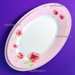 دیس تک چینی زرین طرح پینک رز - درجه یک