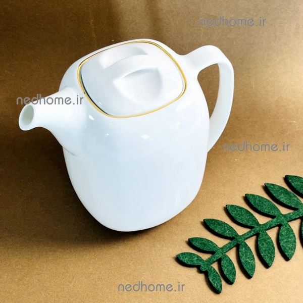 شیرخوری ساده چینی زرین طرح لب طلایی