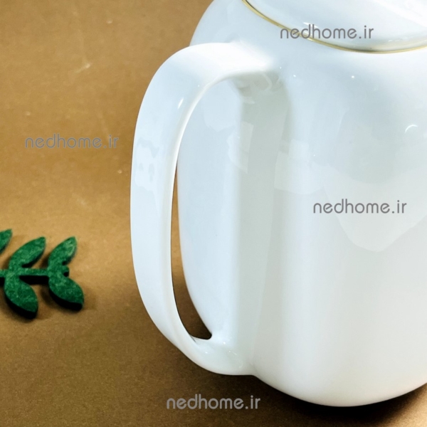 قوری تک چینی زرین طرح لب طلایی کواترو - درجه یک - Image 7