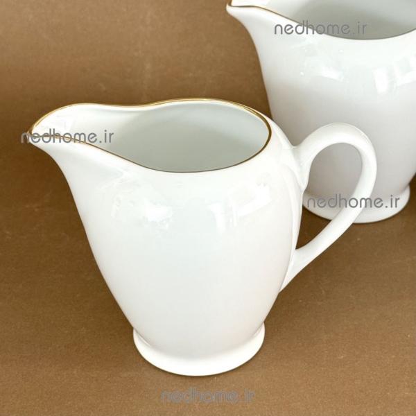 سس خوری لب طلایی چینی زرین سفید ساده