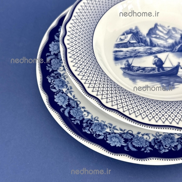 بشقاب غذاخوری شش نفره سن پترزبورگ چینی زرین