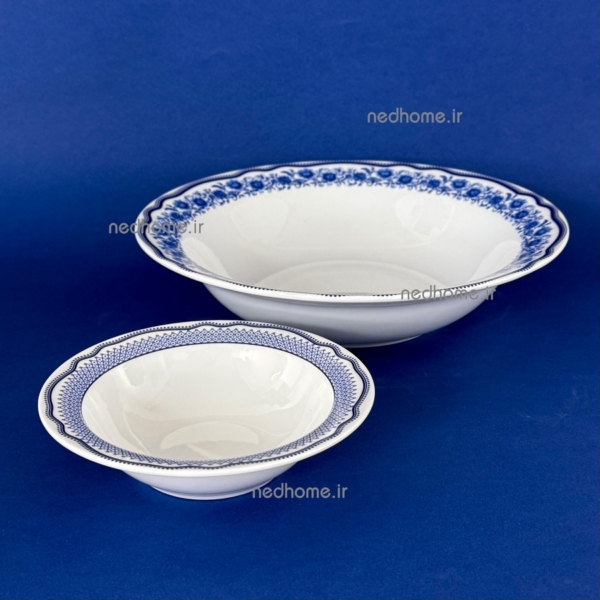 پیاله سالادخوری طرح جدید سن پتزبورگ آبی چینی زرین